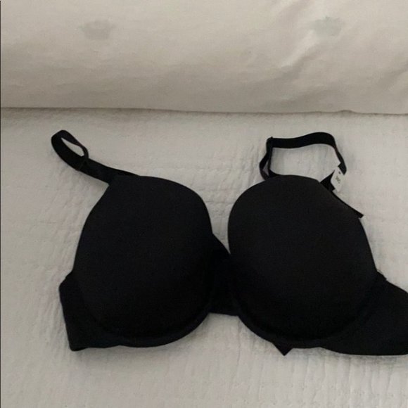 Addition Elle Women Black Deep V Plunge Bra Size 36C - Picture 2 of 5